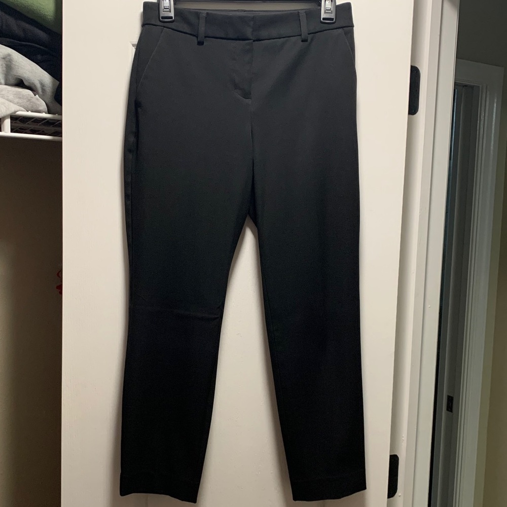 EXPRESS Columnist Ankle Mid Rise Black Dress Pants